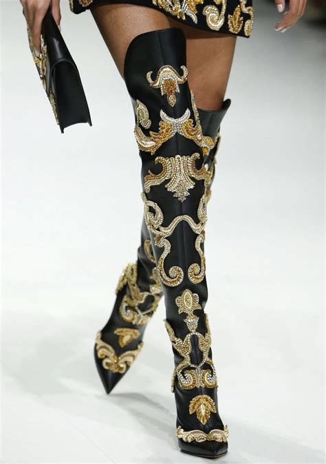 sparkly versace boots